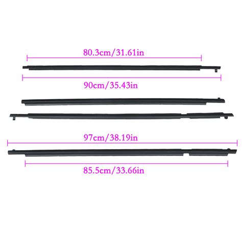Buy labwork Window Weatherstrip Seal Belt Outer Molding Trim For Toyota ...