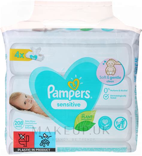 Pampers - Baby Wet Wipes with Lid "Sensitive", 4x52 pcs | Makeup.uk