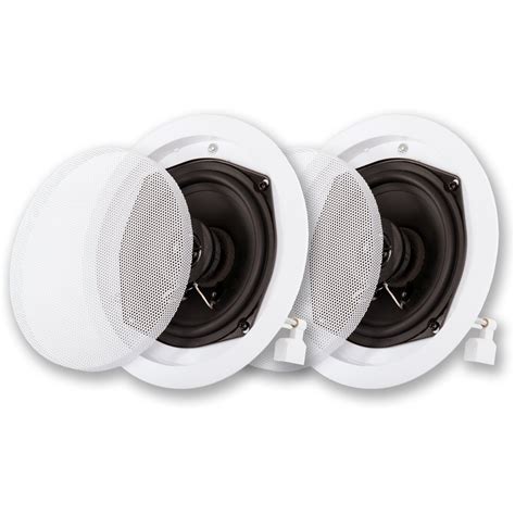 Acoustic Audio by Goldwood Surround Home Theater Speaker Set of 2 White ...