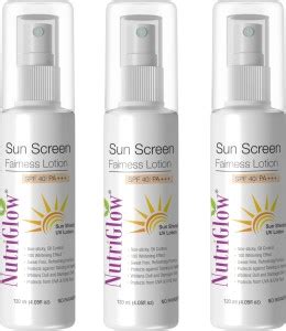 NutriGlow Sunscreen - SPF 50 PA+++ Sunscreen Fairness Lotion Tan Free ...
