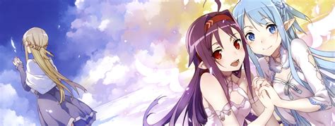 Sword Art Online II HD Wallpaper – Yuuki Konno & Asuna Yuuki Anime Scene