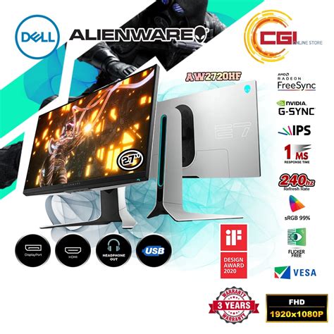 Image result for Alienware 27 Gaming Monitor Aw2720hf