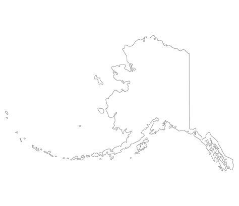 Alaska state map. US state of Alaska map. 35769132 PNG