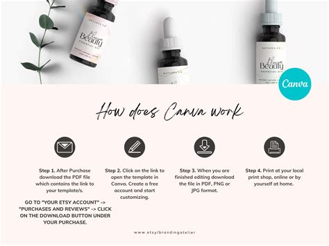 Editable Product Labels Template CANVA, Modern Cosmetic Label, Clean ...