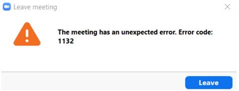 Image result for Zoom Error Code 1132 Fix