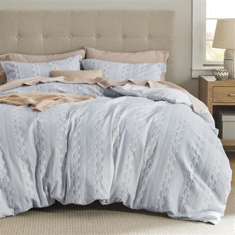 Bedsure Cotton Duvet Cover King Size - Boho Textured Duvet Cover Set ...