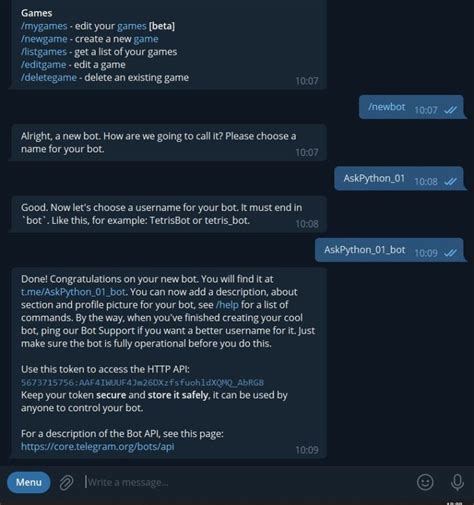 Image result for Telegram API Python