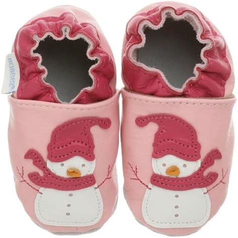 Buy Robeez Soft Soles Snowman Slip On (Infant/Toddler/Little Kid),Pink ...