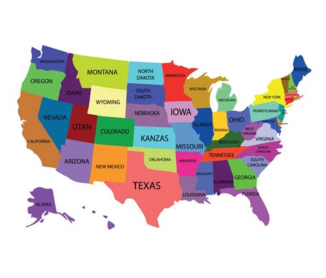 United States of America map isolated on a white background. Vector illustration 20308493 Vector ...