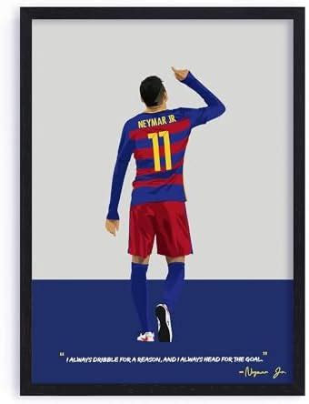 Craft Maniacs NEYMAR JUNIOR FRAMED A4 POSTER FOR ROOM DECOR & GIFTING ...