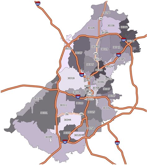 Image result for Georgia Zip Code Map