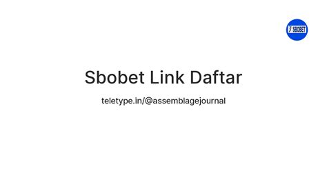 Sbobet Link Daftar — Teletype