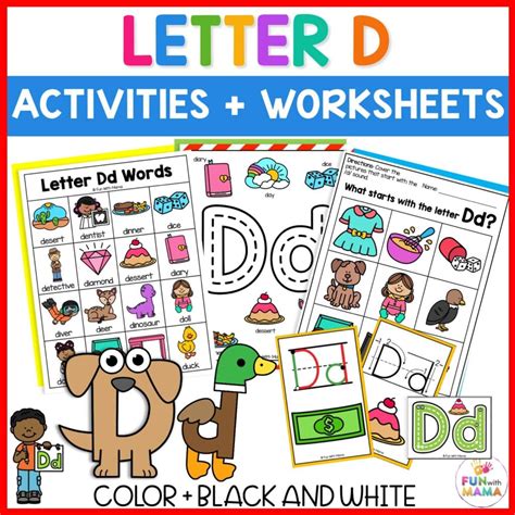 Letter D Worksheets And Activities Uppercase Letter D Styles Worksheet