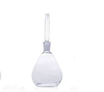 BOROSILICATE GLASS SPECIFIC GRAVITY BOTTLE WITH GLASS STOPPER. FIVE ...