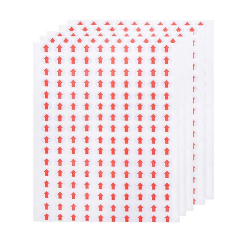 NUOBESTY Shipping and Packing Stickers Self Adhesive Sticky Red Arrow ...