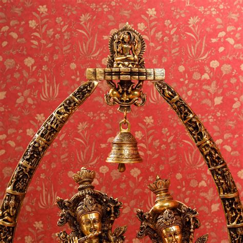 Brass Superfine Radha Krishna Statue With Elephant Tusk Stand (46 Inch ...