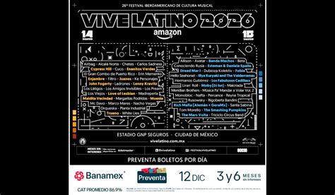 Cartel Vive Latino 2026: Lineup de artistas por día que estarán el 14 y 15 de marzo; precios de ...