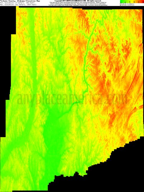 Free Pickens County, Alabama Topo Maps & Elevations
