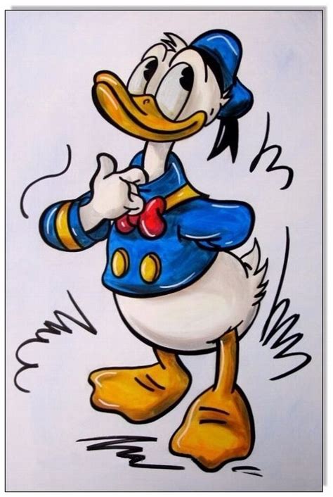 Donald Duck II - 40 x 60 cm - Original Acrylgemälde auf Leinwand ...