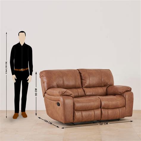 Buy Apollo Faux Leather 2-Seater Recliner - Brown from Home Centre at ...