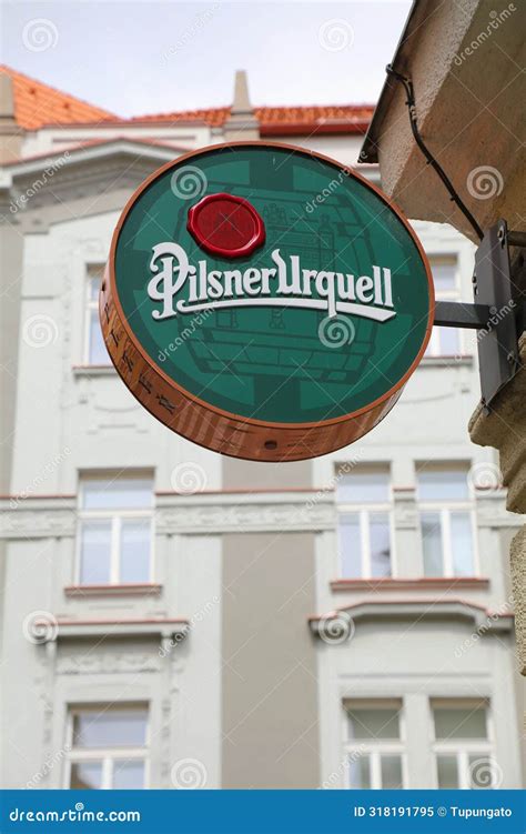 Pilsner Urquell Beer in Prague Editorial Image - Image of advert ...