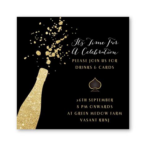 Champagne | Invites | Dots and Doodles Design