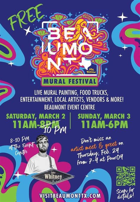 Beaumont Mural Festival 2024, Lakeside Center, Beaumont, 2 March to 3 ...