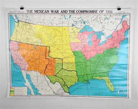 U.S. History Wall Map - Mexican War & Compromise of 1850 | Hoof & Antler