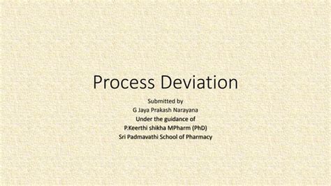 Image result for Process Deviation Writing Examples