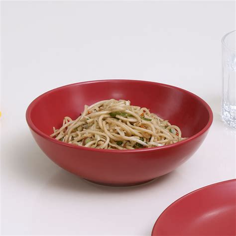 Buy Stoneware Serving Bowl - Red Matt Online in India – Nilkamal Homes