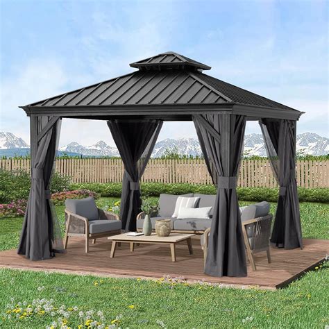 Amazon.com : ABCCANOPY Hardtop Gazebo 10x10 - Outdoor Metal Hard Top ...