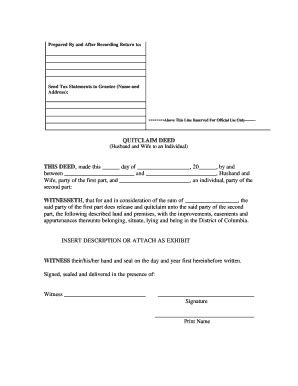 18 Printable quit claim deed form washington state Templates - Fillable ...
