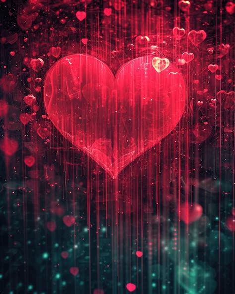 A love heart shaped object illustrations for card background | Premium ...