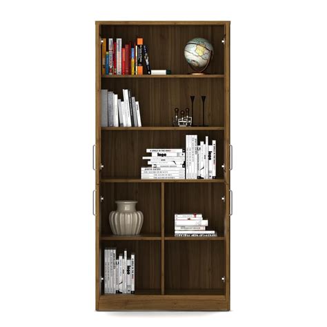 Buy Quadro 4-Door Book Cabinet - Brown from Home Centre at just INR 41665.0