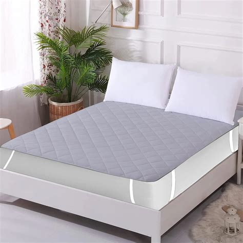 Buy Trance Home Linen 100% Cotton Mattress Protector Queen Size Double ...