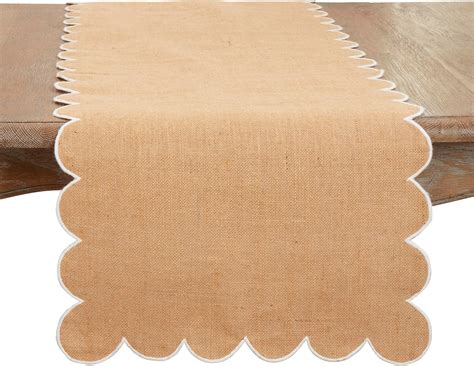 Amazon.com: Rustic Chic Scalloped Table Runner: Home & Kitchen
