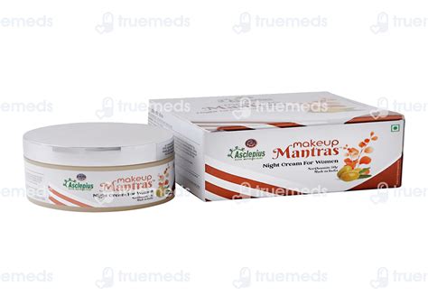 Asclepius Makeup Mantras Night Cream For Womens 50 Gm - Uses, Side ...