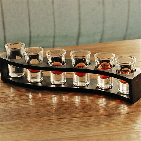Buy BLUECORP ENTERPRISE Present Shot Glass Holder with 6 Glass Thick ...