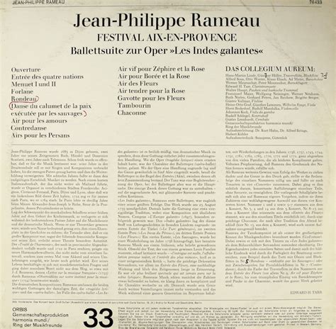 Collegium Aureum. Rameau. Festival Aix-En-Provence. Balletsuite zur ...