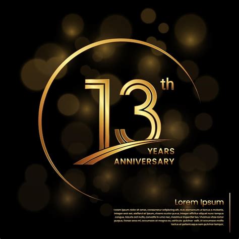 Création de logo du 13e anniversaire avec des numéros de ligne doubles ...