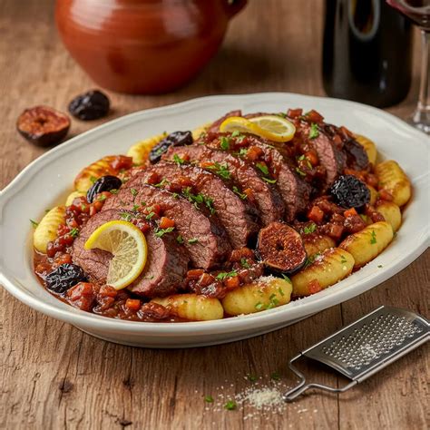 Dalmatinska Pašticada (لحم بقري كرواتي مطهو ببطء حلو وحامض)