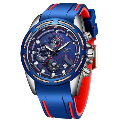 LIGE Men's Watch Fashion Waterproof Sports Analog Quartz Watch Classic ...