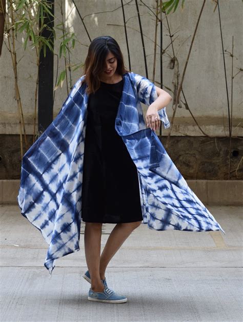 Get Tie & Dye Slit Sleeves Long-Line Jacket at ₹ 1650 | LBB Shop