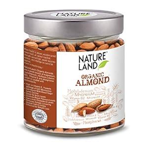 Natureland Organics Almonds 250 Gm, Healthy Organic Dry Fruits : Amazon ...
