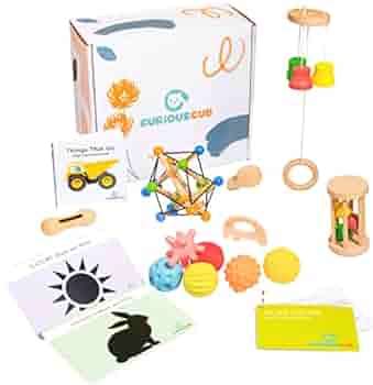 Curious Cub Montessori Learning Wooden Toys Box | Box 2: 3-6 Months ...