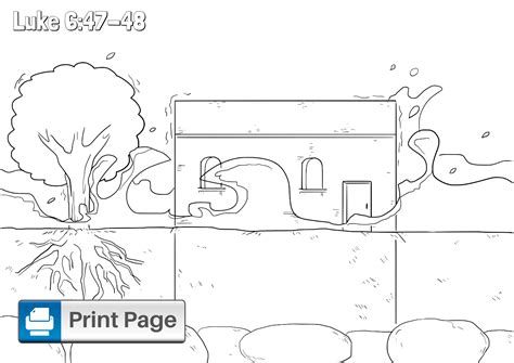 Wise Man Built House On Rock Coloring Page Coloring Pages