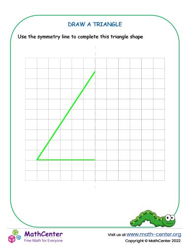 Draw by symmetry - Triangle | Worksheets | Math Center