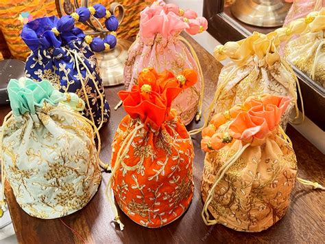 Gorgeous Potli bags as a return gift for Pooja ,wedding, thambulam, Ba ...