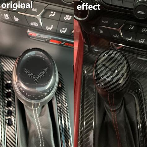 KoLeddy for Corvette C7 Carbon Fiber Gear Shift Knob Cover India | Ubuy