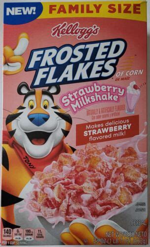 Buy New Kellogg's Family Size Frosted Flakes Strawberry Milkshake ...